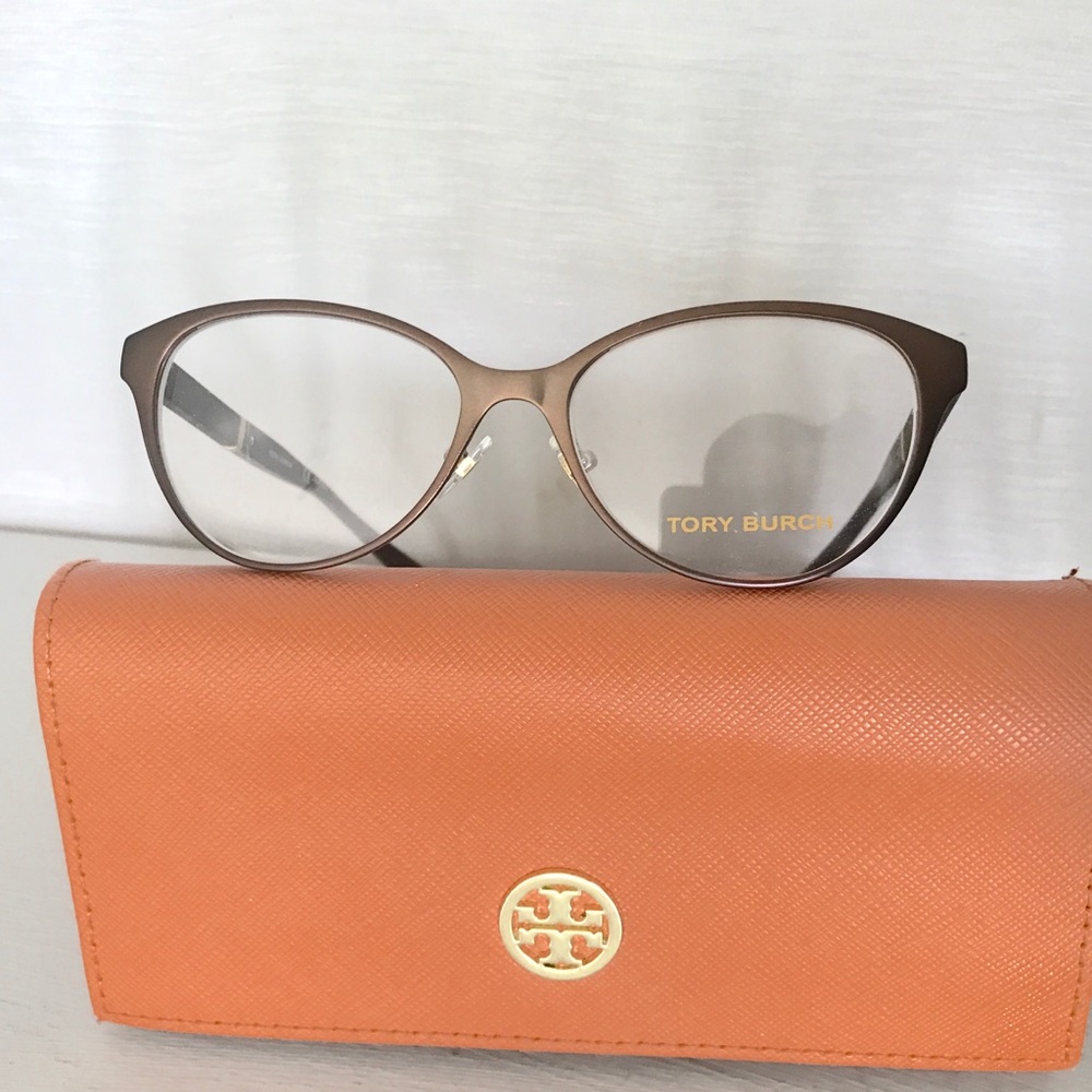 Tory Burch cat eye glasses dark bronze and brown - Picture 2 of 8
